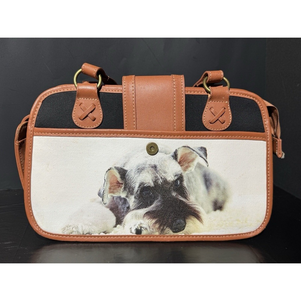 2008‎ Ardleigh Elliott Faithful Friends Schnauzer Handbag 11" X 7" Purse Bag Dog